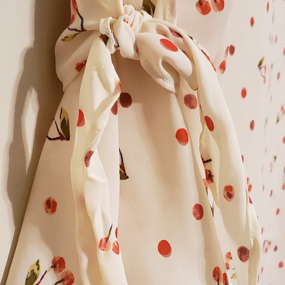 LC Lauren Conrad Cherry Print Blouse: Size S - Picture 6 of 9